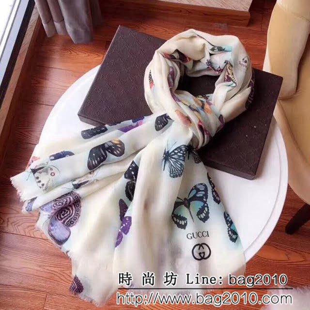 GUCCI古馳2018年早春度假系列 羊絨長圍巾 LLWJ6690